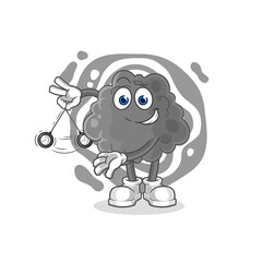 black cloud hypnotizing cartoon. cartoon mascot vector