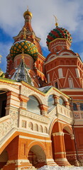 Fototapeta na wymiar St. Basil's Cathedral in the Kremlin. The main tourist attraction of Moscow. Orthodox church.