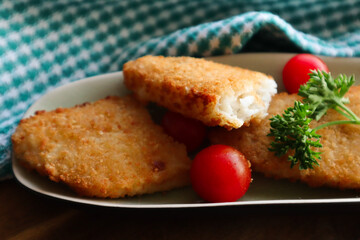 grilled hake fillets with vegetables