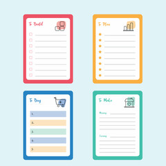 Notes planner, beautiful daily planner