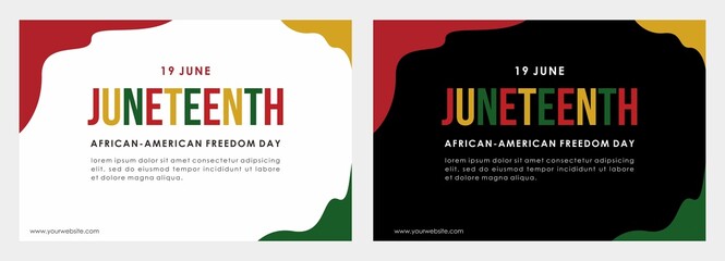 Juneteenth Day, celebration freedom, emancipation day in 19 june, African-American history and heritage.