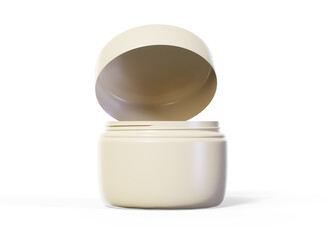 Hydrogel golden cosmetic eye patch jar. Cosmetic product for skin. patches under the eyes. collagen mask 3d render