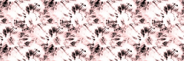 Shibori Fabric. Pink Ethnic Tie Dye. Brown Spiral