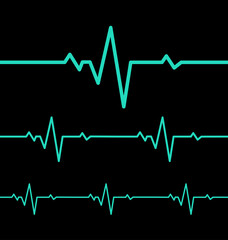 Heartbeat Rate and Pulse Line Seamless Pattern Background . Vector