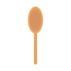 Kitchenware utensil. Wood Spoon vector illustration on white background