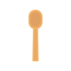 Kitchenware utensil. Wood Spoon vector illustration on white background