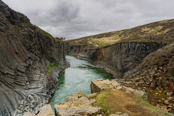 Basalt column canyon