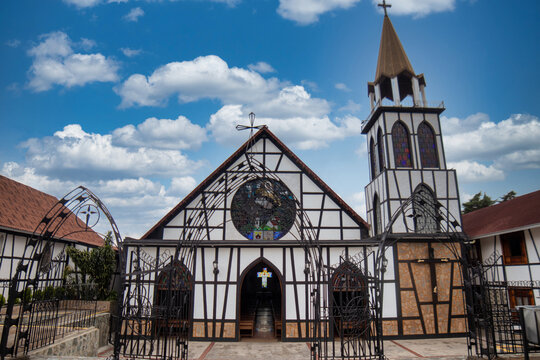 Photograph of the church located in the town of German origin called La Colonia Tovar in Venezuela