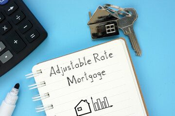 Adjustable rate mortgage is shown using the text