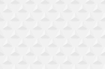 Triangles seamless pattern. White graphic geometric background.
