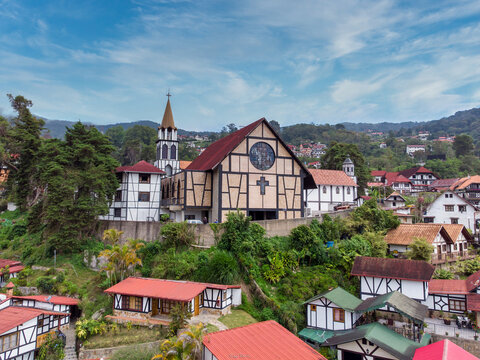 Photograph of the church located in the town of German origin called La Colonia Tovar in Venezuela
