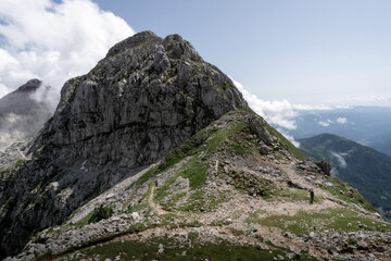 mountain range in the Julian Alps in Slovenia