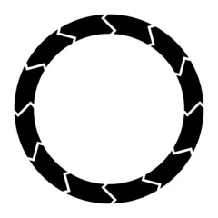 Naklejka premium circle pattern frame