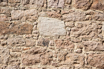 Uneven Stone Brick Wall Detail