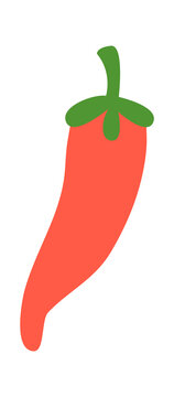 Cartoon chilli pepper. Vector illustration