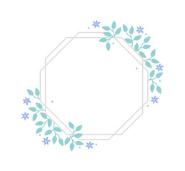 Wedding Floral Frame with Spring Flowers. Vector illustration