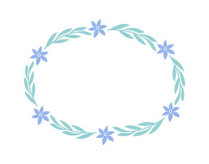 Fototapeta na wymiar Wedding Floral Frame with Spring Flowers. Vector illustration
