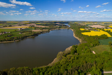 Obraz premium landscape with lake, Wierzchucin Large Lake