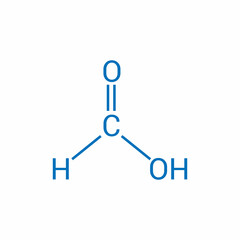 chemical structure of Formic acid (CH2O2)
