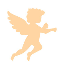 Angel with wings. Vector illustration