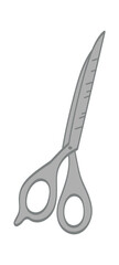 Hand drawn scissors. Vector illustration