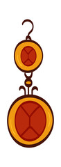 Hand drawn jewelry pendant. Vector illustration