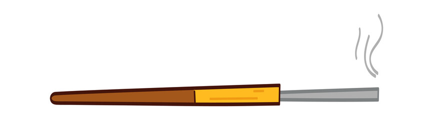Hand drawn retro cigarette. Vector illustration