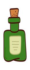 Fototapeta premium Hand drawn perfume bottle. Vector illustration