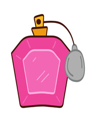 Hand drawn perfume bottle. Vector illustration