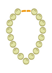 Jewelry pearl necklace. Vector illustration