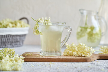 Lemonade made of fresh European elder flowers