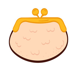 Retro wallet icon. Vector illustration