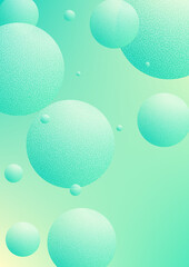 Fluid poster with round shapes