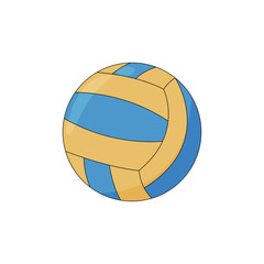 Volleyball ball isolated. Volleyball team sports game. Vector flat object illustration