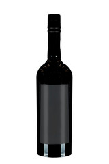 black wine bottle