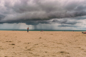 Storm Approaches Jomtien Beach Thailand