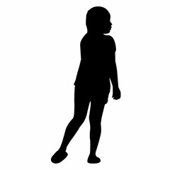 a girl body silhouette vector