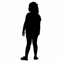 a girl body silhouette vector