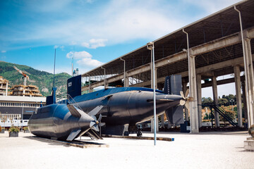 Montenegro. Tivat. Old Submarine Near The Tivat, Porto Montenegro Old Submarine Near The Tivat