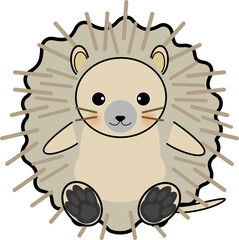 可愛いハリネズミのキャラクター