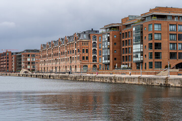 Obraz premium Beautiful aerial view of the delish city of Copenhagen the capital of Denmark, it's impressive historical architecture and skyscrapers