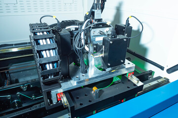 Equipment for PCB soldering. A machine for assembling microchip components on a printed circuit...