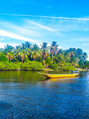 Obraz premium boat on the river