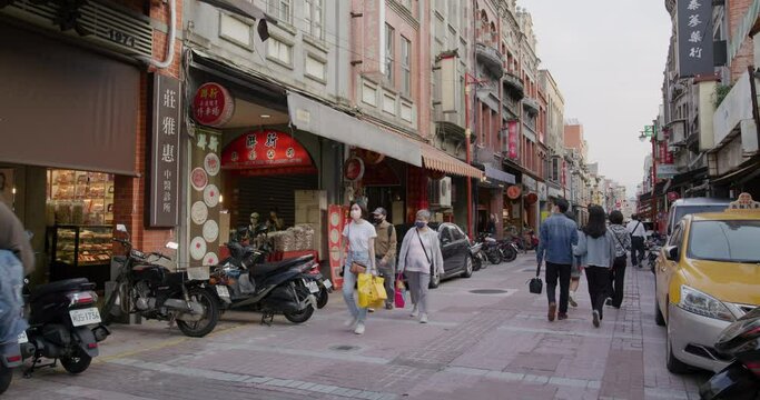 Taipei, Taiwan, Holiday market in dihua street of taipei city