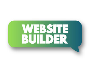 Website Builder text message bubble, concept background