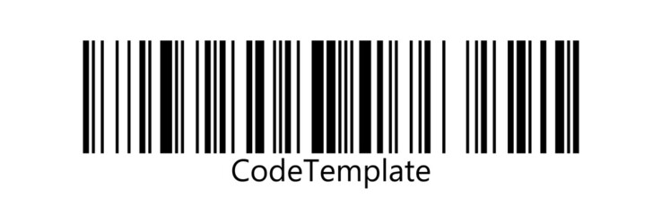Linear vector bar code template. Barcode pattern.