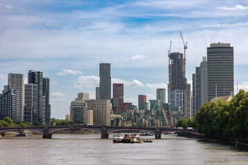 Lambeth Bridge and London's growing financial district