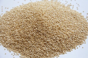 quinoa seed for healthy nutrition on a white background