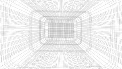 White space with perspective grid. Frame room. Vector perspective grid.