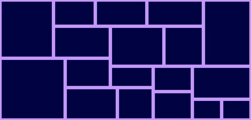 Photo frame template. Vector collage frames for photos.